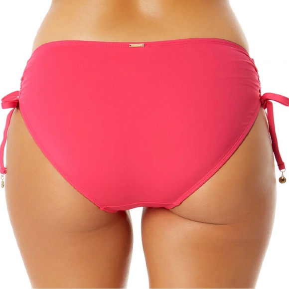 NWT Anne Cole Bikini Bottoms XS Berry Side Tie X-Small - Picture 2 of 11